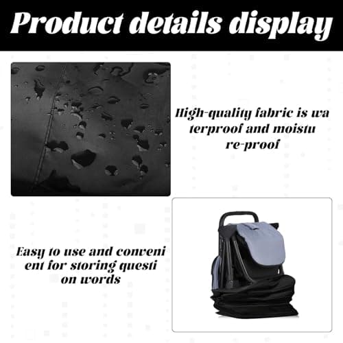 Grosion 1PCS Travel Stroller Bag for Airplane, Waterproof Durable Stroller Travel Bag,Pushchair Cover Storage Bag for Baby Child Kids,for Transport and Home Storage — view 3
