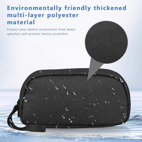 OdiuK Portable Travel Cable Bag, Electronic Universal Organiser Bags,Waterproof Double Layer Electronicsbag Accessories for Mobile Phone, Charging Cable, USB Power Bank — view 6
