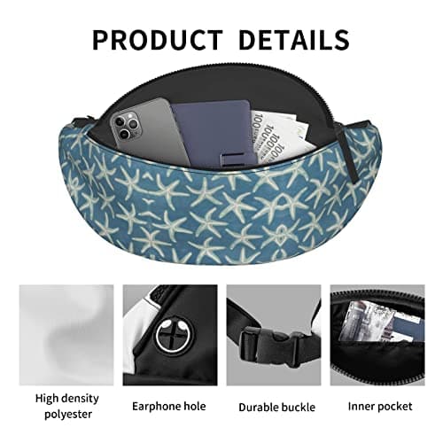 Starfish Coastal Wool Waist Pack Bag for Women& Men Hip Bum Bag Traveling Yoga Gym for Outdoors Workout Sport Travel Running — view 2