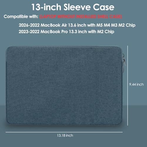 ProElife 13-inch Sleeve Case for MacBook Air 13.6 inch M5/M4 & MacBook Neo — view 2