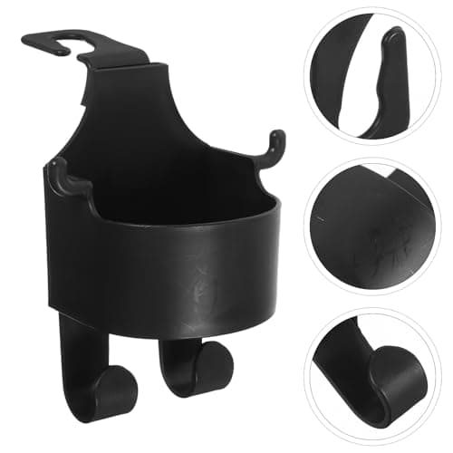 PHENOFICE Car Headrest Cup Holder Rear Seat Cup Holder Pp Black Multipurpose Organizer for Drinks and Phone — view 4
