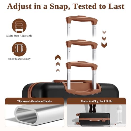 Kono 28 Inch Large Suitcase, Lightweight ABS+PC Luggage with 4 Wheels — view 4
