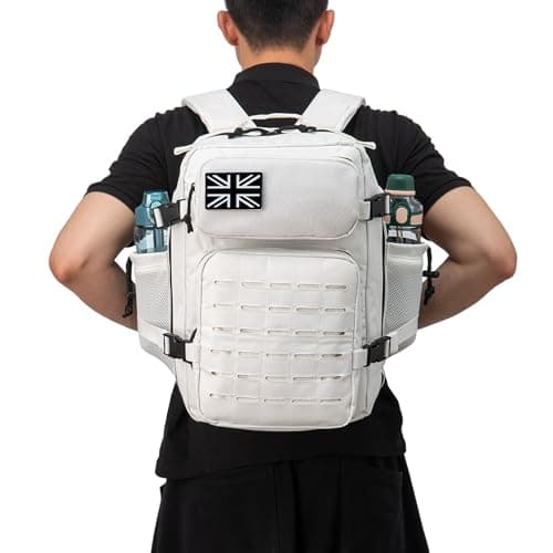 QT&QY 25L Military Tactical Backpacks For Women CCW Army Laser cut Molle Daypack small EDC Bug Out Bag Gym Rucksack With Dual Cup Holders medical Rucksack White — view 4
