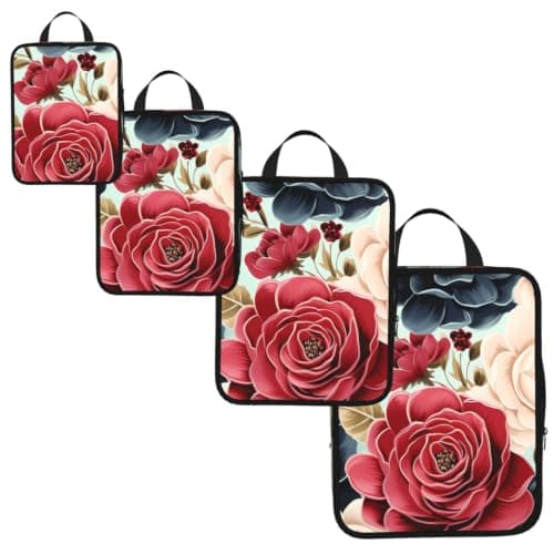 4 Set Compression Packing Cubes Lightweight Expandable Packing Organizers