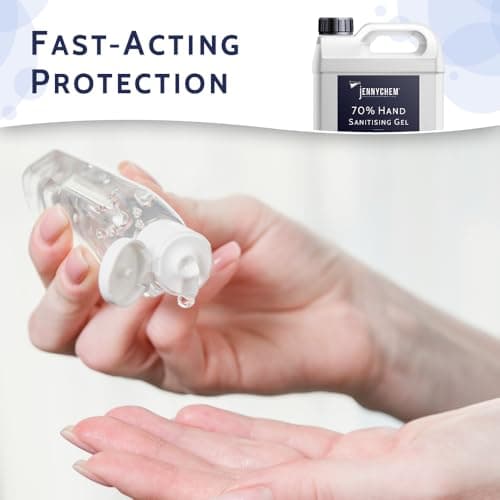 5L Hand Sanitising Gel – 70% Alcohol – Antibacterial Hand Gel Refill for Dispensers – Fast Drying, No Water Required – Hospital Grade Formula for Offices, Workplaces, Schools, Homes — view 5