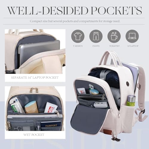 Lossga for Ryanair Cabin Bags Underseat Anti Theft Carry-ons, Travel Backpack Cabin Size Hand Luggage Bag with Water Bottle Holder — view 3