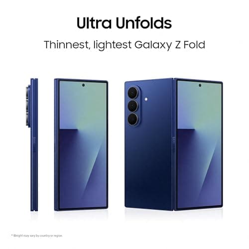 Samsung Galaxy Z Fold7 AI Phone + Buds3 Pro, Thin and Light Foldable Design, Large Screen, 200MP Camera, 1TB Storage, 16GB Ram, Jet Black, 3 Year Extended Warranty (UK Version) — view 5