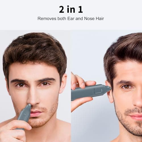 JISHO Nose Hair Trimmer for Men and Women– 10000 RPM Powerful Motor with Dual Stainless Steel Edge Blades USB Type-C Rechargeable for Easy Cleansing Travel Size — view 3
