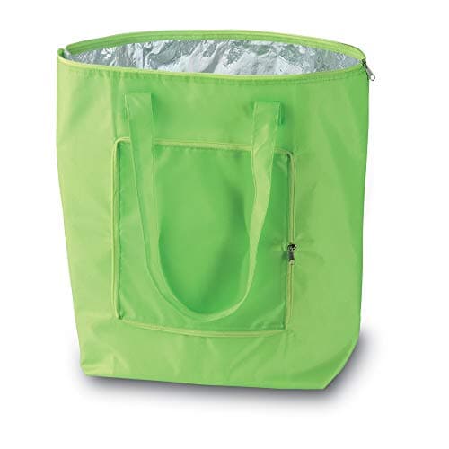 PromotionGift - Reusable Foldable Cooler, Shopping, Beach Bag Light and Durable, with Inner Aluminium Lining for Perfect Cooling Function - 25L (lime)