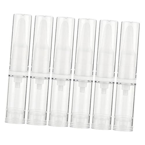 LRXIYODE 6pcs 10ml Compact Lotion Pump Bottles Reusable Travel Size Cosmetic Containers for Foundation Essence Moisturiser