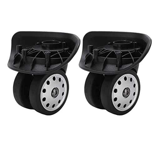 Alomejor 1 Pair Luggage Casters A88 Porous Suitcase Wheel Suitcase Luggage Replacement Casters for Travel Bags Large Size(black) — view 4