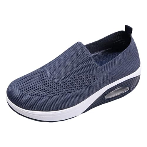 Running Trainers Womens Red Trainers Womens Summer Fashion Solid Color Flying Woven Non Slip Soft Sole Mesh Surface Travel Walking Covered Feet Shoes Gym Sneaker