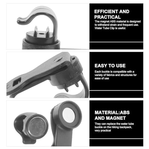 Toddmomy 2pcs Water Bladder Magnetic Clip - Quick Release Hydration Tube Magnet Water Bladder Clip - Magnetic Hose Management Holder For Backpack Cycling And Hiking — view 6