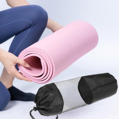 Tofficu Yoga Mat Mesh Drawstring Storage Bags 3pcs Black Canvas — view 6