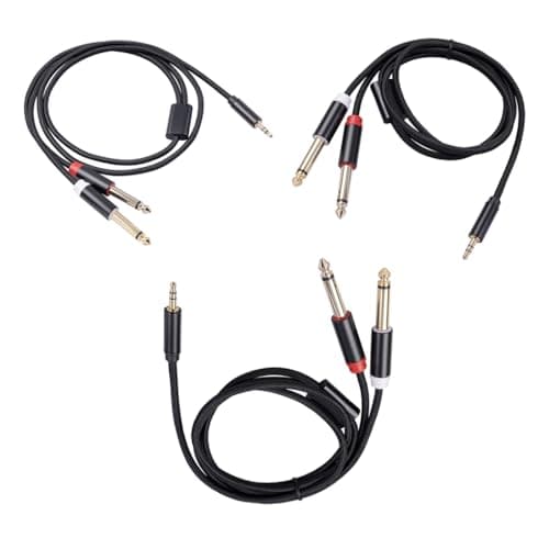 mophrati to Audio Cable Dual Swivel Double Gold-plated Plug Cotton Woven Net Antioxidant Adapter Wire Aluminum Alloy Shell, 2M — view 4