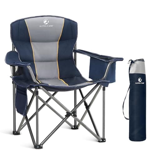 ALPHA CAMP Camping Chairs for Adults Camping Chairs for Heavy People, Blue