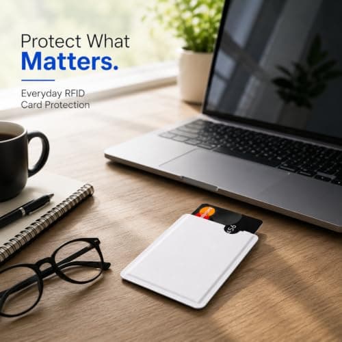 ASPIRE UK 5 x RFID Blocking Sleeves for Credit Debit and ID Cards Contactless Protection Aluminium Anti Scan Wallet Purse Card Protector Slim Security Sleeves for Everyday Use Travel — view 3