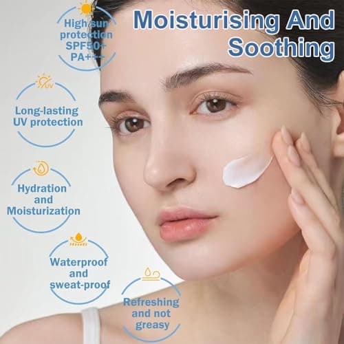 50 Pcs Mini Sunscreen Travel Size, Mini Sun Cream Multipack, Sunscreen SPF 50+, for Outdoor, Travel & Daily Use — view 3