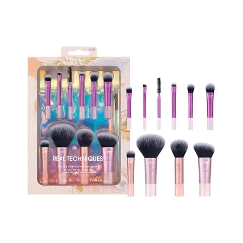 Real Techniques Travel Fantasy Mini Brush Kit, Set of 10