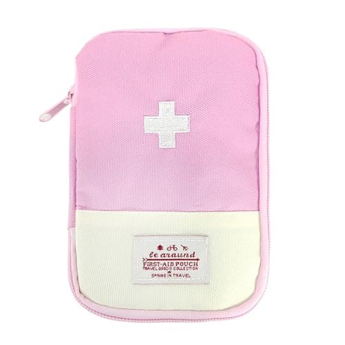 EQLEF Travel Mini First Aid Kit Bag - Pink