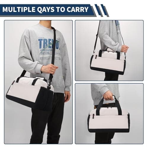 LONALIA 14L Small Gym Bag, Wet Pocket, 14 inch, Beige — view 6