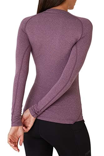 TCA Super Thermal Top Women - Ladies Thermal Vest - Thermals Womens - Ski Base Layer Women - Workout Tops for Cold Weather - Prune, S — view 2