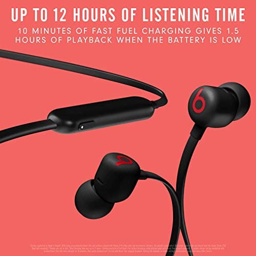 Beats Flex Wireless Earphones – Apple W1 Headphone Chip, Magnetic Earbuds, Class 1 Bluetooth, 12 Hours of Listening Time, Built-in Microphone - Beats Black — view 3