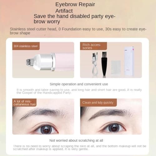 Eyebrow Trimmer for Women Portable Electric Precision Razor — view 6