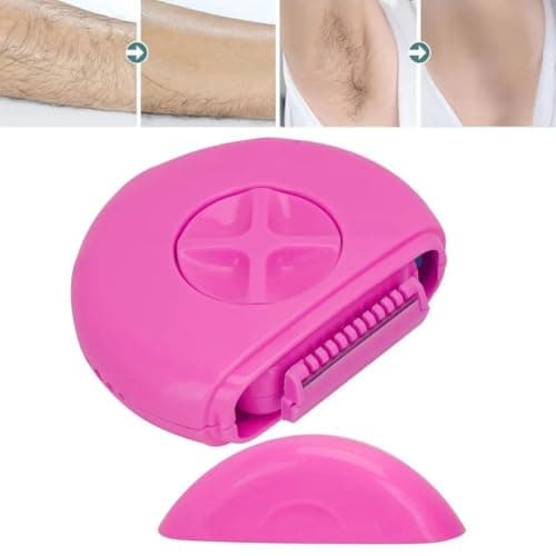 Women’s Compact Travel Razor, Triple Blade with Lubrication Bar, Replaceable Cartridge & Refillable Spray Bottle for Sensitive Skin (Pink) — view 6