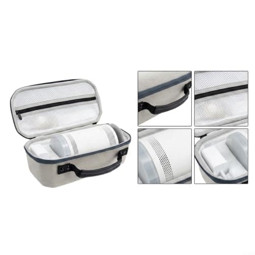 Hard EVA Case for Samsung Freestyle Projector 27.5cm Shockproof Compact Travel Case for Samsung Freestyle 2nd Gen Grey Lightweight Shockproof Hard Shell Case for Freestyle Projector with Mesh Pocket — view 6