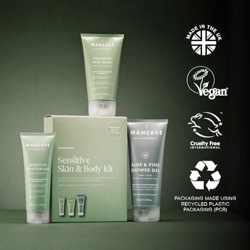 ManCave Sensitive Skin & Body Gift Set for Men, Skincare Gift Set — view 5