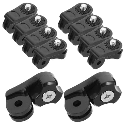 BELLIFFY 10pcs Action Camera Adapter Screw Mount with Long Abs Screw and Phone Clamp, Dual Capability for Smartphone and Action Camera, Simple Installation Mounting Accessories