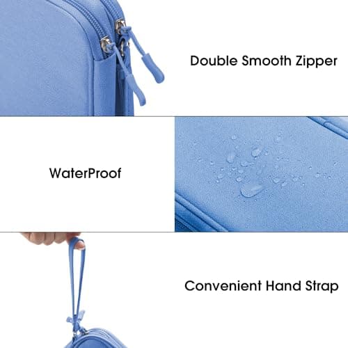 Arae Travel Essentials Electronic Organizer Double Layer - Sky Blue, M — view 4