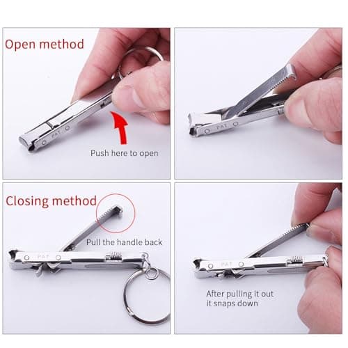 Generic Mini Nail Cutter - Travel Friendly Nail Clipper Tool, Compact Wide Jaw Trimmer for Thick Nails | Folding Nail Cutter with File and Lock Design, Grooming Kit for Manicure — view 5