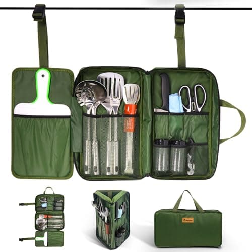 E EASTSTORM Camping Accessories Kitchen Utensil Set