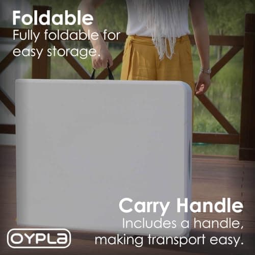 Oypla Heavy Duty Folding Catering Garden Trestle Table - 6ft, White — view 5