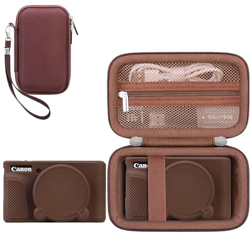 RAIALL Bundle Case for Canon PowerShot SX740/SX730 HS Digital Camera, Brown