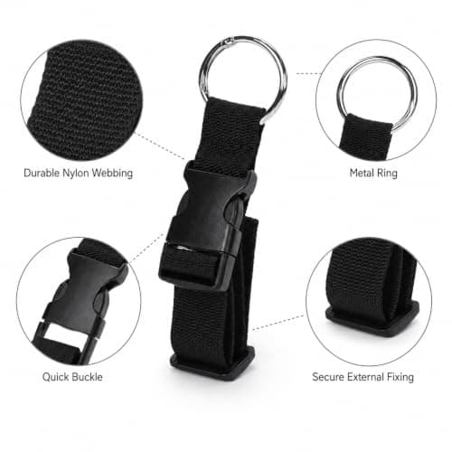 3 Pcs Add a Bag Luggage Straps, Adjustable Suitcase Belt Straps, Quick Release Buckle and Metal Ring, Easy to Carry Your Extra Bags for Travellers, Holiday — view 2