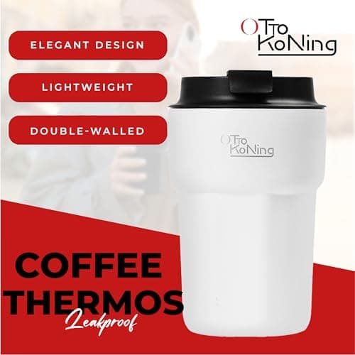 OTTO KONING Travel Mug 350ml (12oz) - Leakproof Insulated Coffee Cup — view 3
