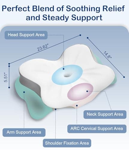 CosBed Cervical Neck Pillow, Memory Foam Pillow for Neck Support and Relief — view 3