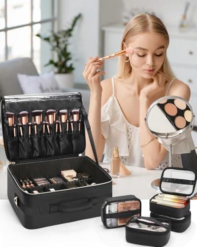 Relavel Extra Large Makeup Bag,Professional Makeup Case — view 2