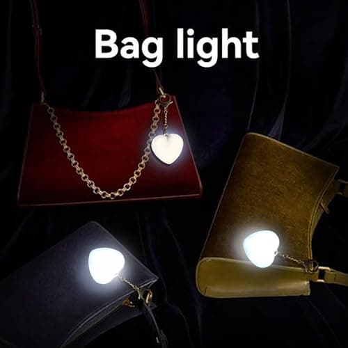 Wallet Tote Bag Touch Sensing Light, Rechargeable Mini Handbag Light for Women, Lightweight Touch Sensor Purse Lights, Portable Smart Tote Nightlight for Outdoor Travel — view 6