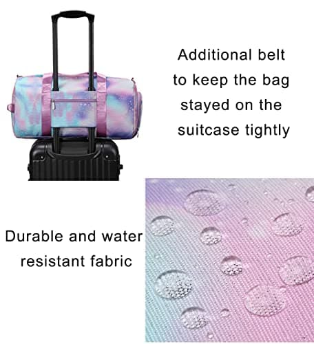 SellerFun Teens Women Travel Bag Girls Gym Duffle Bag Sports Ballet Bag with Shoe Compartment(Color B,23 Liters) — view 5