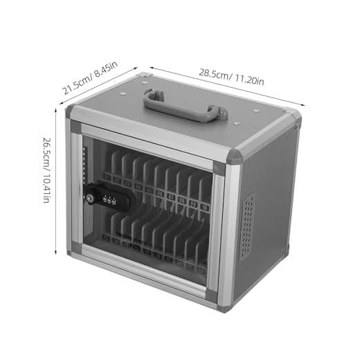 IDEANATEGRATE 24-Slot Smartphones Storage Locker with Mechanical Combination Lock in Aluminum Alloy, Ideal for Classrooms and Offices — view 3