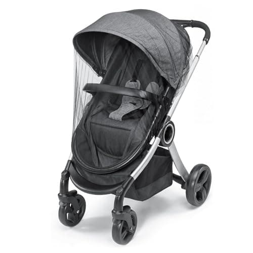 2 Pcs Universal Mosquito Net for Pram and Pushchair - Breathable Mesh Insect Cover with Elastic Edge, Fits Buggy and Stroller, Tear-Resistant Polyester, Black
