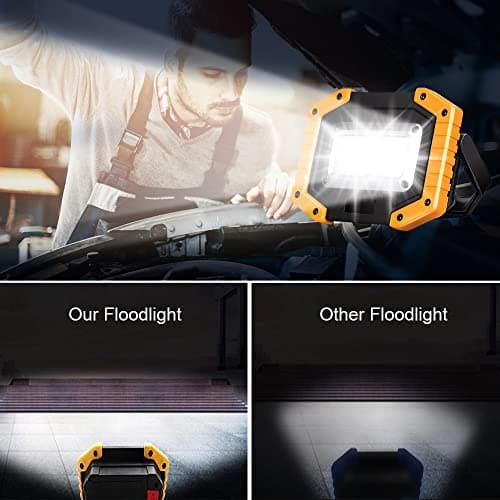 Edasion 30W LED Work Light Rechargeable COB Floodlight Super Bright 2000LM Portable Light Outdoor USB Battery Security Light Waterproof for Camping Fishing Hiking Car Garage BBQ — view 5