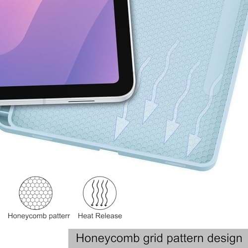 YRH Case for Samsung Galaxy Tab A11 Plus 2025, 11 inch, with Pen Holder, Auto Sleep/Wake, Soft TPU Protective Tablet Cover (Sky Blue) — view 4