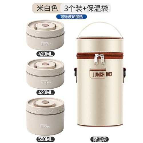 Lrtzizy Stainless Steel Thermal Lunch Container, Portable Bento Box Food Container, 420ml, Modern Design, Unisex, Hand Wash Only — view 5