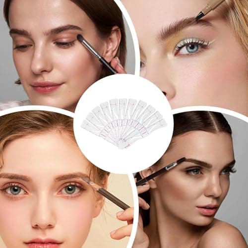 12 Piece Reusable Eyebrow Stencil Kit with Strap Tool — view 5