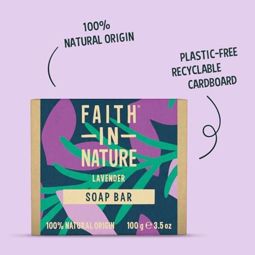 Faith In Nature Natural Lavender Hand Soap Bar, Relaxing, Vegan & Cruelty Free, No SLS or Parabens, 100g — view 6